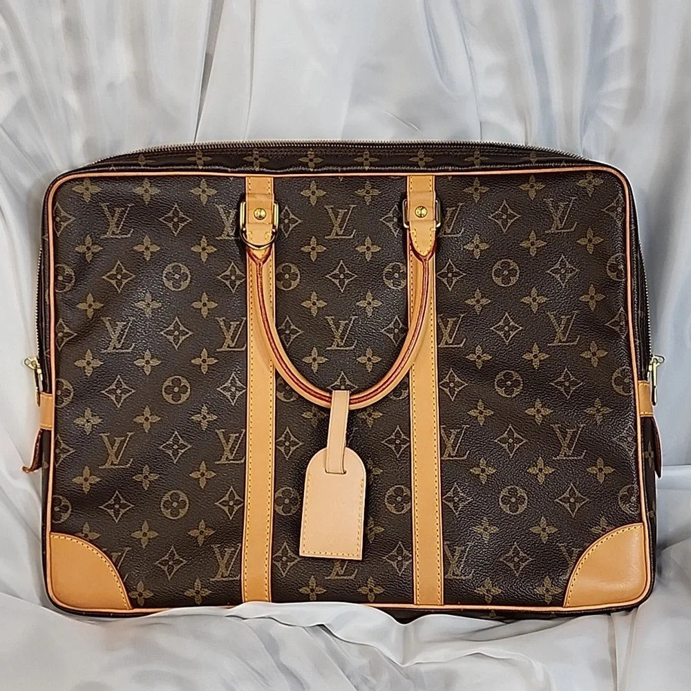 Authentic Louis Vuitton Porte Documents Voyage Bag